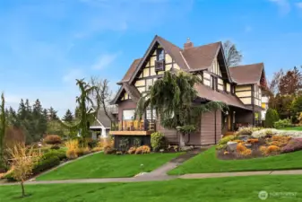 Extraordinary Storybook Tudor built in 1912 to capture the view of Commencement Bay and Mountain views! This home has been featured as one of Tacoma's Best in the honorable Historical Home Tour.