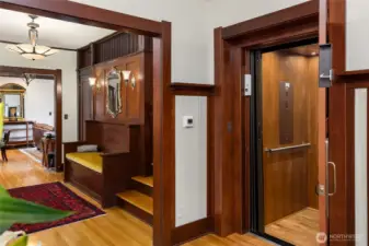 In 2019, the owners spared no expense adding to the home, a custom designed elevator with the custom shaft space from the home's main floor to the second level.