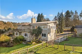 House is oriented to take advantage of the amazing views of Quartermaster Harbor.