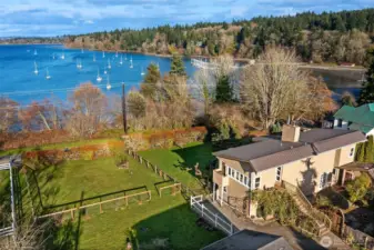 Home sits on almost 1/2 an acre w/ mature fruit trees, full fenced areas, and endless garden opportunities. Plus look at that view!