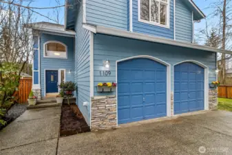 garage and front door