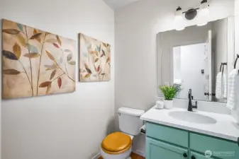 guest half bath on main level