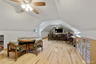 Massive bonus room for recreation or media.
