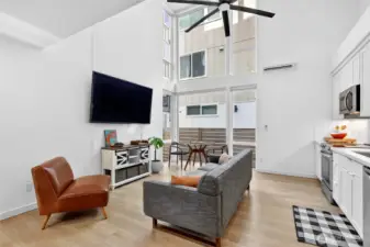 High ceilings on Entry Floor