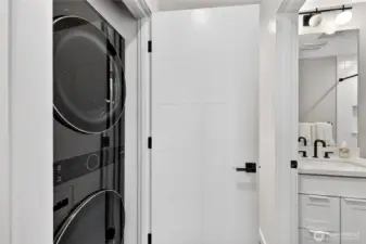 Stackable tower Washer/Dryer in hall closet