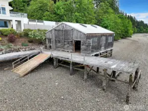 Historic boat house and dock.