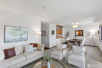 An open floor plan for ease of living and entertainment.