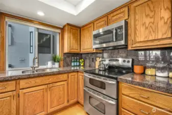 All stainless-steel appliances.  Electric Range with double oven.