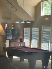 Pool table in clubhouse