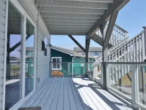 Rear Deck off the Dining Room.