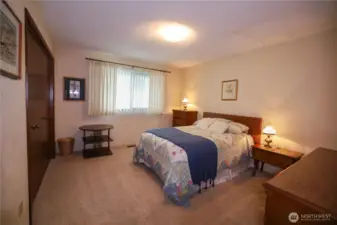Bedroom #2, also with great closet space.
