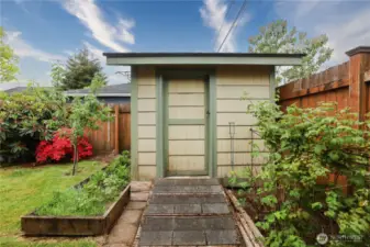 A nice home for your lawn mower and garden tools.