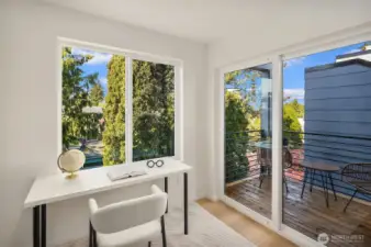 Office with private balcony