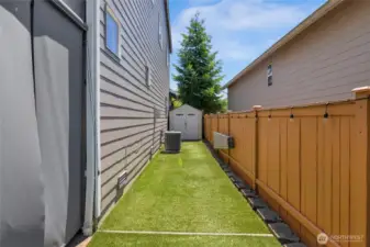 7'X7' Stoage Shed. Fence off the side of house to create a dog run.