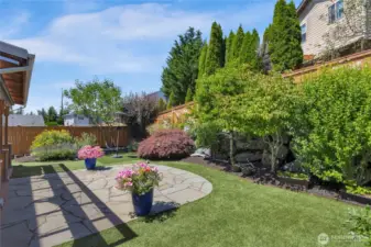 Low maintenance! Synthetic Turf needs no watering or mowing!