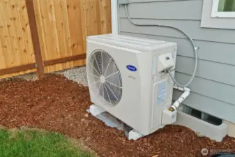 Carrier heat pump is standard for both heating and cooling comfort
