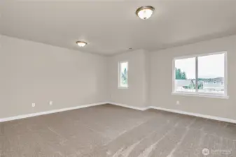 Oversized 5th room for flexibility as a bedroom, bonus room or whatever you need for added space.  Room has a reach-in closet and is pre-wired for internet.