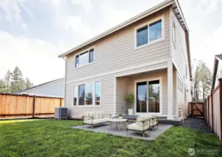 Virtually staged photo to highlight patio area