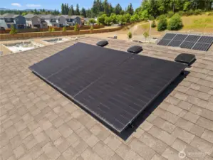 Solar panels are standard as an added energy feature.