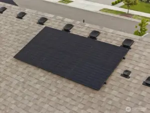 Solar panels are standard as an added energy feature.