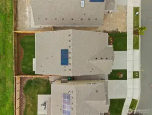 A bird's eye view of home from above.