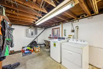 Laundry room in the basement
