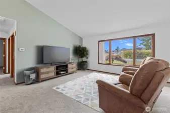 Virtually staged living room.