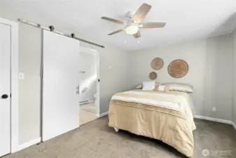 Primary Bedroom with primary bathroom attached.