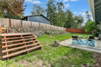 Terraces and raised beds for the garden enthusiasts.
