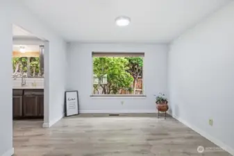 This is the dining room off the kitchen