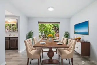 Another virtually staged photo of dining room