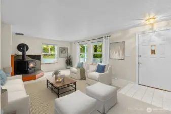 Virtually staged living room shows you the possibilities