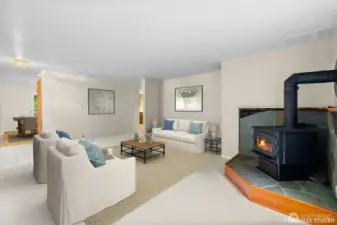 Cozy wood burning stove for our upcoming winter nights