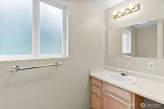 Handy main floor powder room