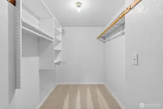 Spacious walk in closet