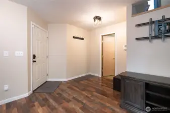 Entry way with powder room