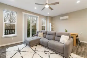 mini-split heat pump provides both heating and air conditioning