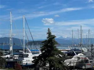 Island living at it's finest. Boaters, you can walk from the Marina to your fully furnished condo that is just waiting for your arrival! Views of Hat Island, Mt. Baker and Cap Sante.