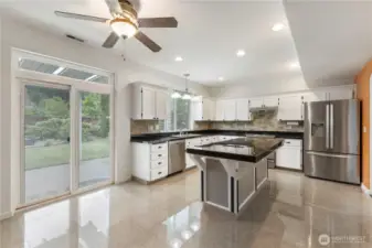 Kitchen with lg Island and Stainless Steel Appliances!