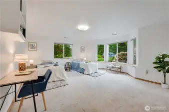 This bedroom really is as big as it looks, and has a walk in closet