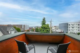 Enjoy your morning coffee or unwind with stunning sunsets on the charming private deck off the primary bedroom.