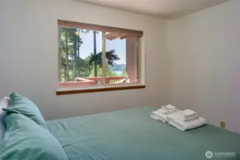 Main floor bedroom with water views...
