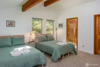 Primary bedroom with ensuite bathroom and walk-in closet