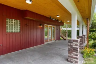 Looking at the spacious heated patio which is perfect for entertaining.