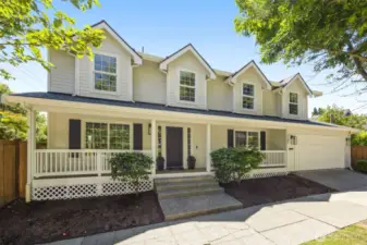 Situated on a corner lot on a tree lined street