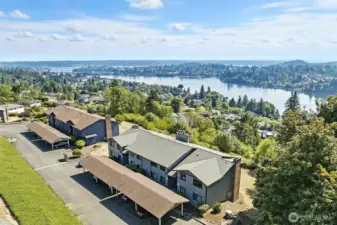 This condominium is located in the front building with unobstructed views of the Narrows.