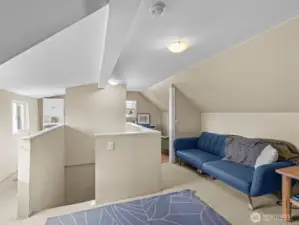 Utilize the upstairs as a 2nd primary suite with attached office/storage and walk in closet.