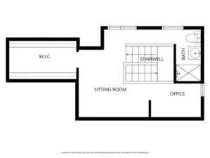 Upstairs allows for separation and privacy.