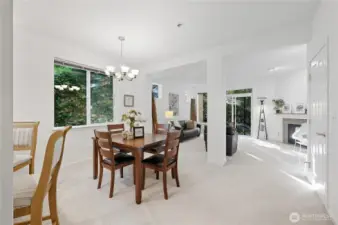 Dining space large enough to easily entertain 8 guests