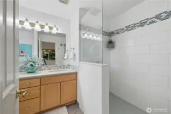 Dream bathroom with the extra large shower